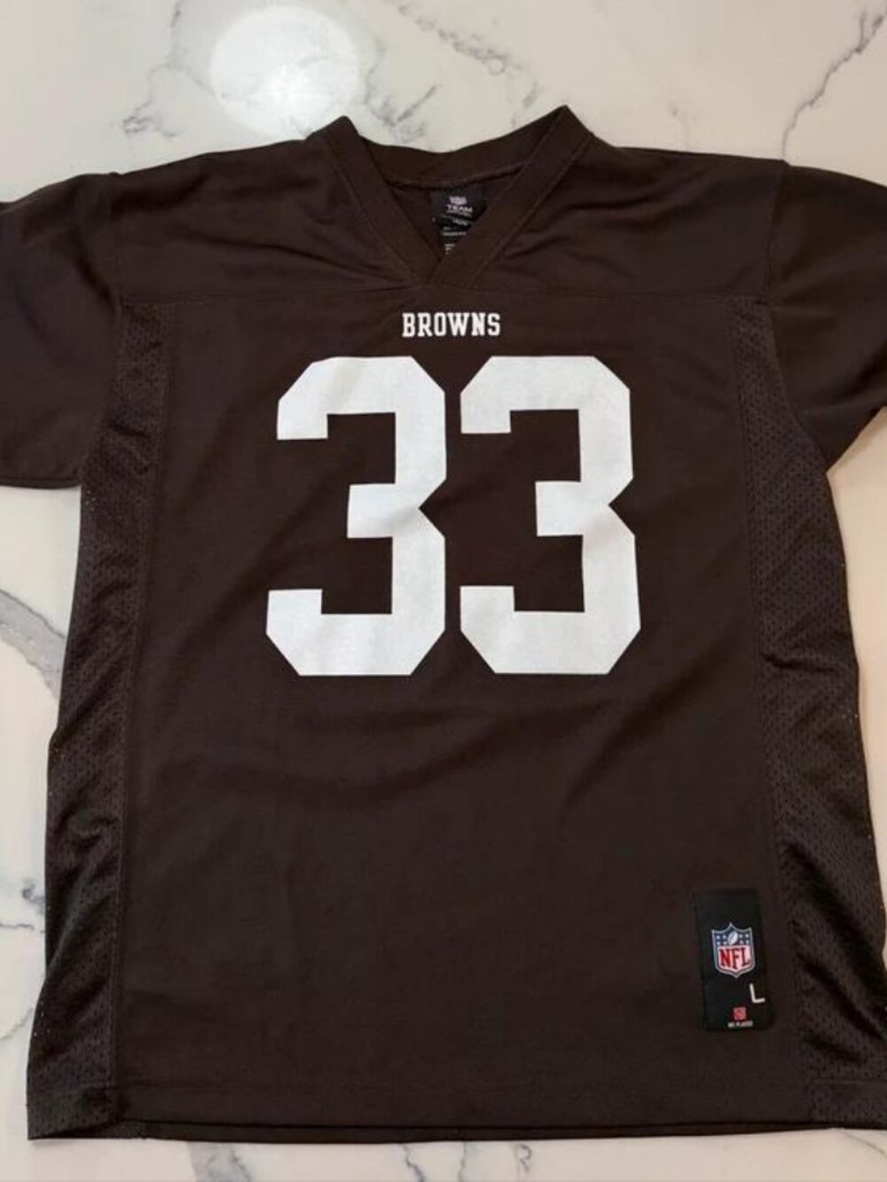 NFL Kids Brown Orange Football Jersey Cleveland Browns Youth L